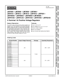 Datasheet LM7805 manufacturer Fairchild